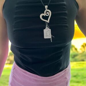 Silver heart necklace